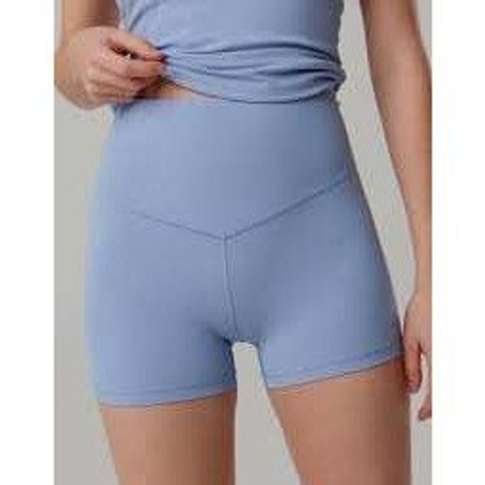 OFFLINE by Aerie Real Me High Waisted 3 Inch Shortie Blue Size M